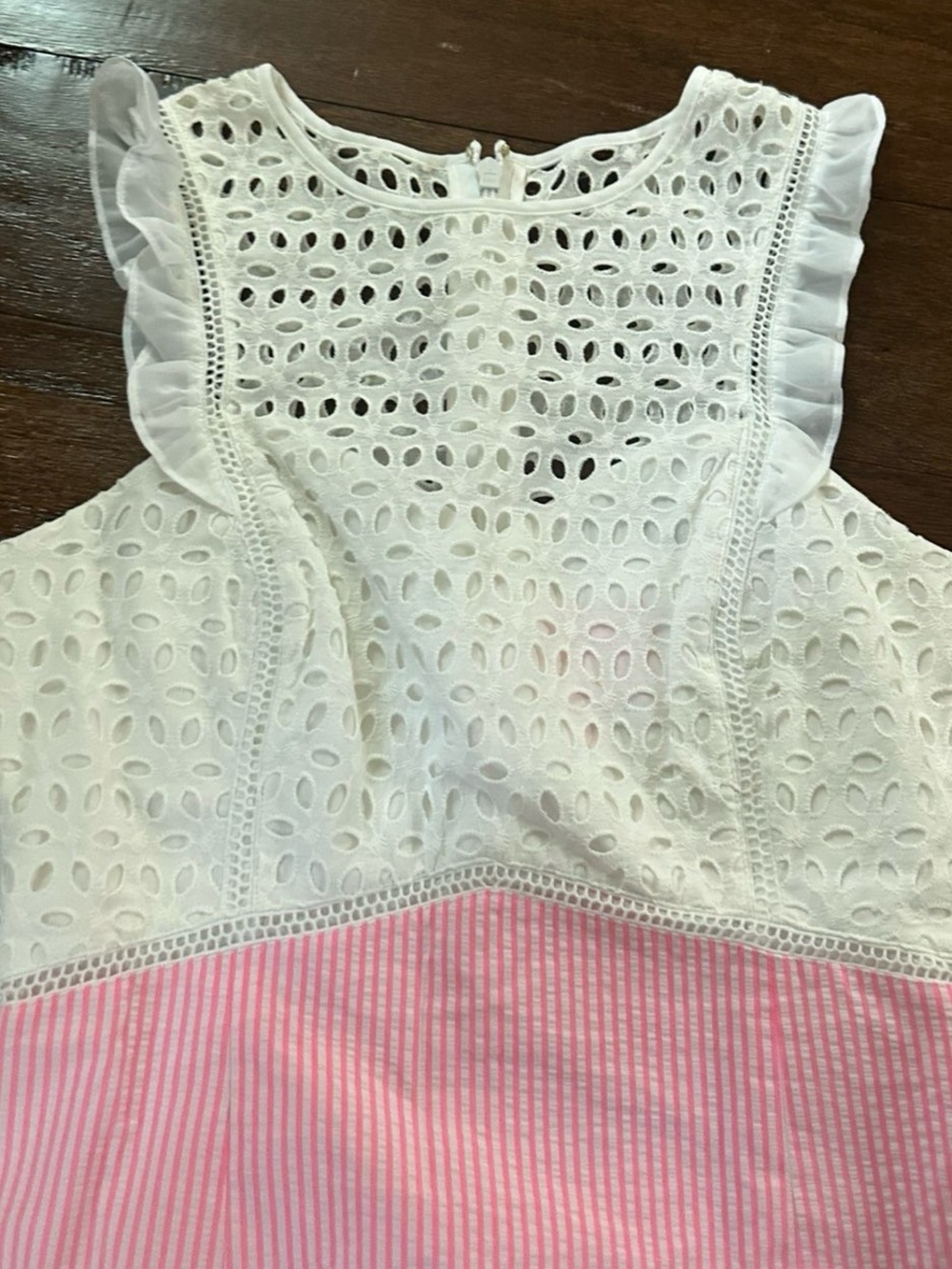 Lilly Pulitzer Maya Shift Dress Pink White Eyelet Size 4 NWT - Picture 6 of 12